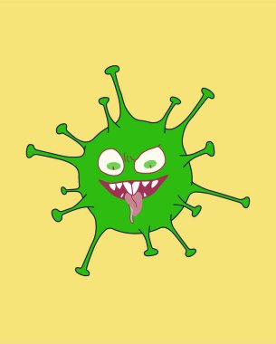   sarı arkaplanda yeşil bakteri