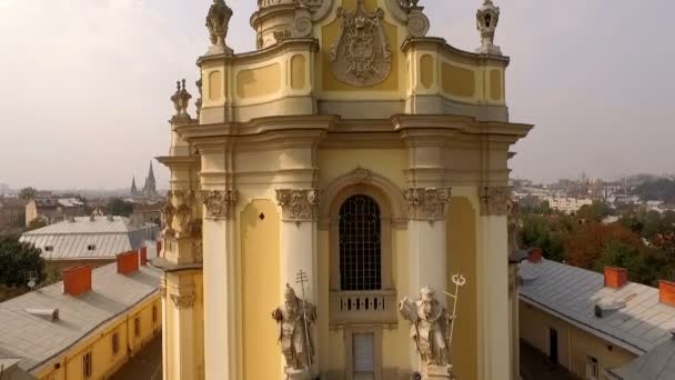 圣殿圣乔治-希腊天主教大教堂 st。乌克兰. — 图库视频影像
