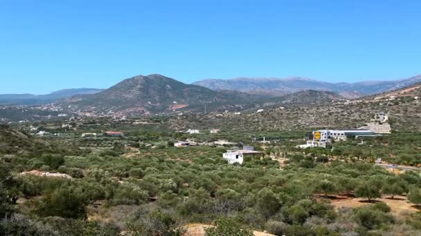 Όμορφο τοπίο των βουνών καλοκαίρι Ελλάδα — Αρχείο Βίντεο