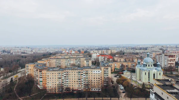 Пташиного міста, парк, дорога з висоти пташиного польоту. Тернопіль Україна — стокове фото