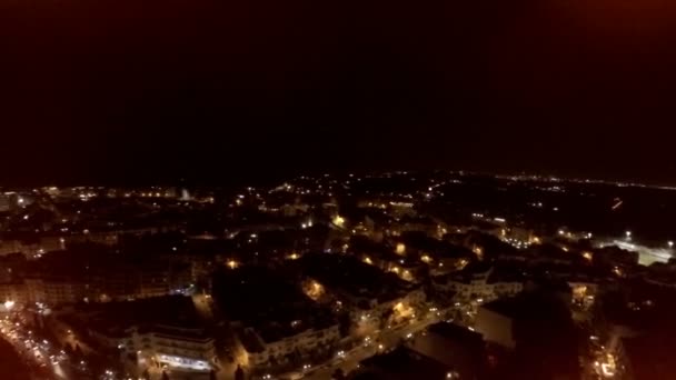 Мальта ночной вид с воздуха — стоковое видео