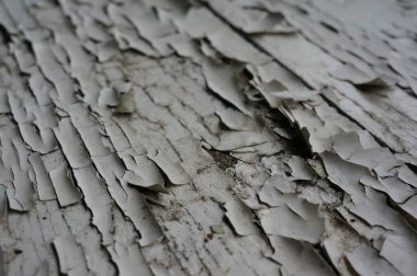 Kalan boyalarla birlikte eski beyaz ahşap bir duvar. Arkaplan retro tarzında yapılır.