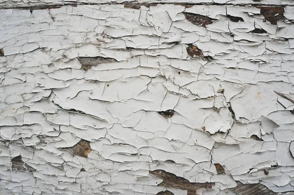 Kalan boyalarla birlikte eski beyaz ahşap bir duvar. Arkaplan retro tarzında yapılır.