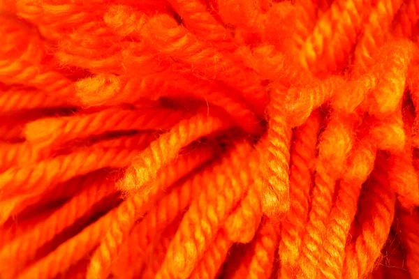 Abstract Texture Orange Wool Threads Background — Stock Photo, Image