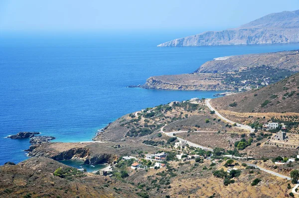 Astonish View Ionian Sea Old Town Vathia Mani Greece — Stock Photo, Image