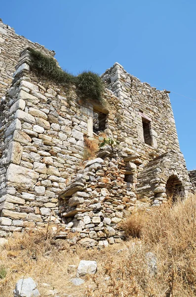 Ruinas Casa Torre Vathia Mani Grecia —  Fotos de Stock