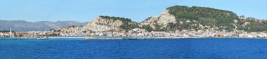 Zakynthos ve liman, deniz manzarası 