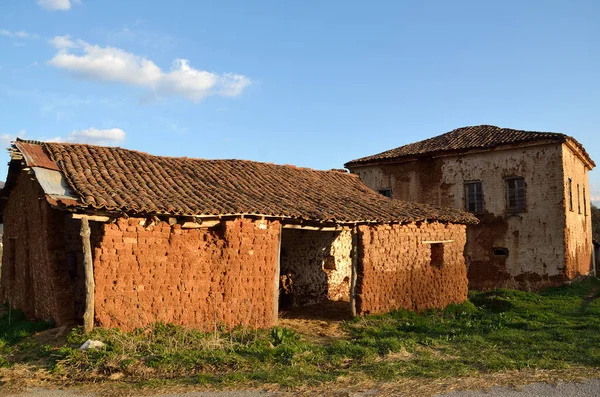 Abandoned Mudbrick Houses Village Korestia Kastoria Greece Stock Photo