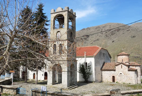 Iglesia Nueva Antigua Agios Germanos Pueblo Agios Germanos Prespes Grecia —  Fotos de Stock