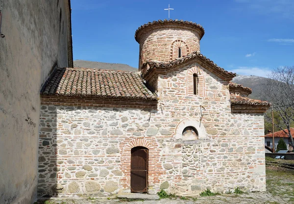 Antigua Iglesia Agios Germanos Pueblo Agios Germanos Prespes Grecia —  Fotos de Stock