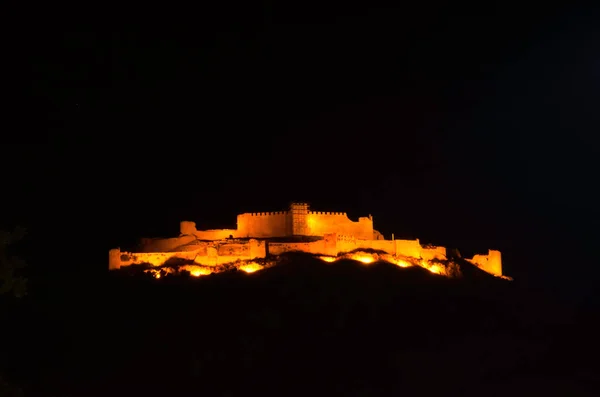 Замок Аргос Замок Ларисса Ночью — стоковое фото