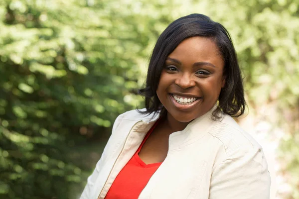 Happy African American Woman Smiling — Stock Photo, Image