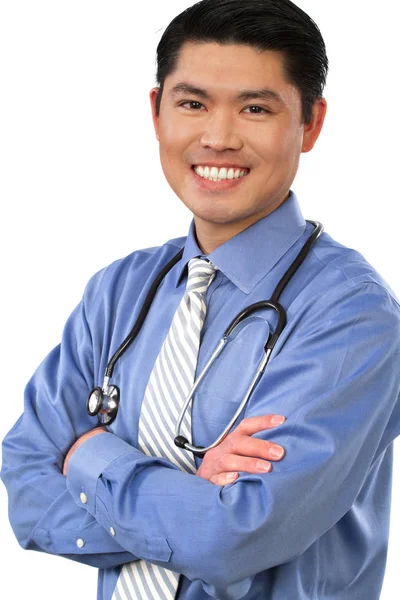 Kendine güvenen Asyalı doktor. — Stok fotoğraf