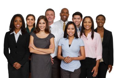 Diverse group of business people. clipart