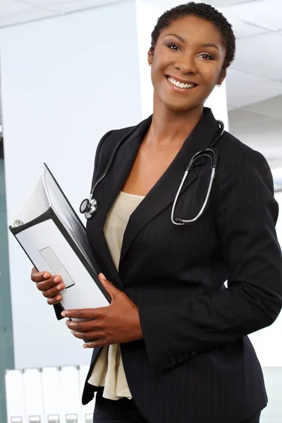 Confident African American Doctor. — Stock Photo, Image
