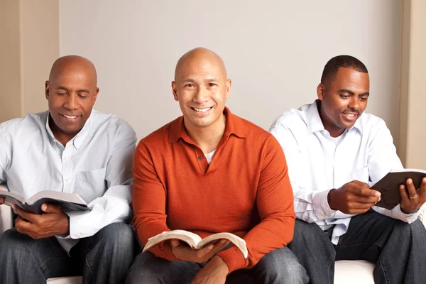 Diverse group of men studying together. — Stock Photo, Image