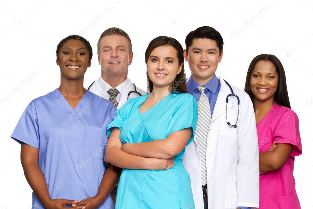 Diverse group of healthcare providers.