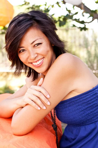 Asian Woman Smiling — Stock Photo, Image