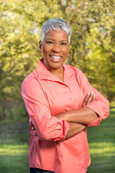 Mature African American woman. — Stock Photo, Image