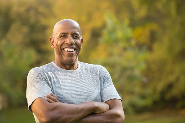 Portrait of a mature Fit African American man. — Stock Photo, Image