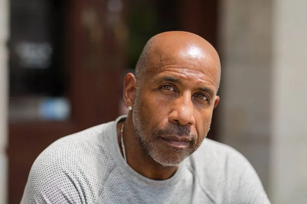 African American man with a concerned look. — Stock Photo, Image