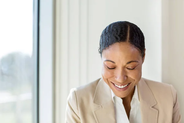 Portrait of African American business woman at work. — Stock Photo, Image