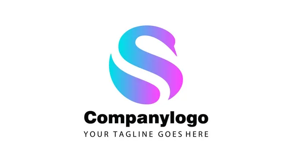 Kuğu Logosu soyut tasarım vektör şablonu