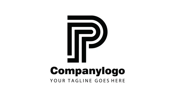 P harfinin logo vektör grafiği düz tasarım. Şirket logosuna uygun.