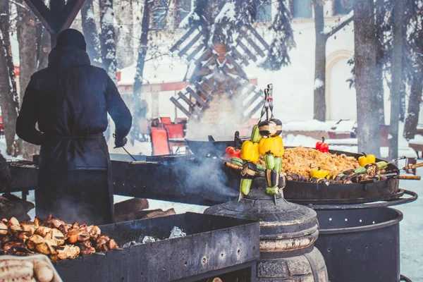 Sokak gıda. Açık havada yemek