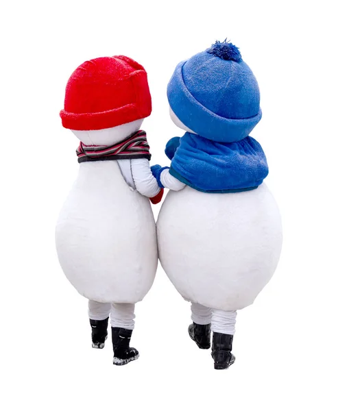 Erkek ve kız birlikte kar