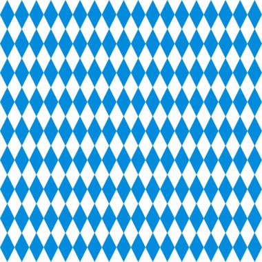 Mavi-beyaz geleneksel Bavyera eşkenar dörtgenleri