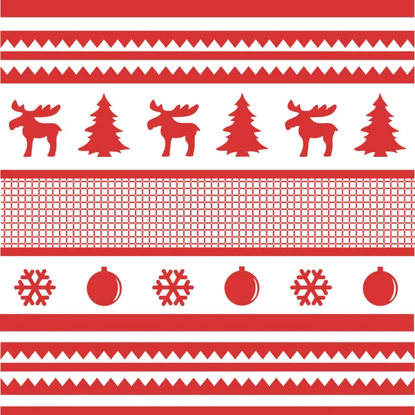 Kırmızı ve beyaz Noel deseni