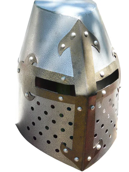 Knight Helmet White Background — Stock Photo, Image