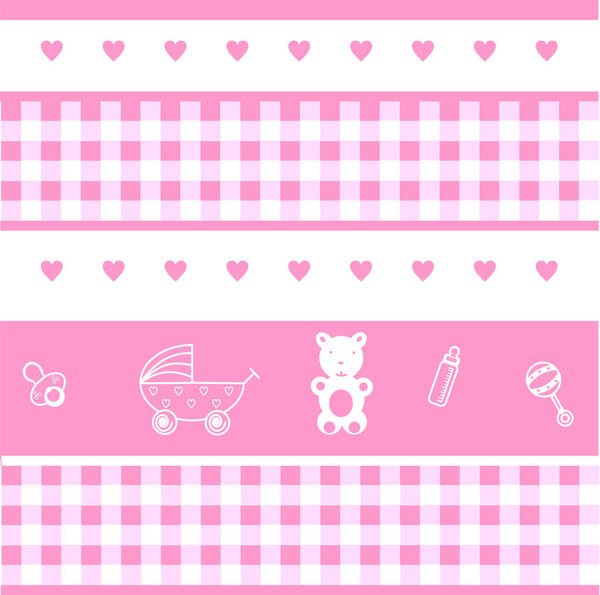 Its a girl baby card in pink