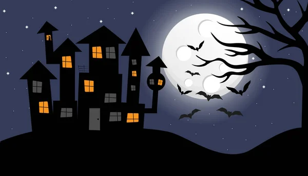  Karanlıkta ay ve yarasayla ev
