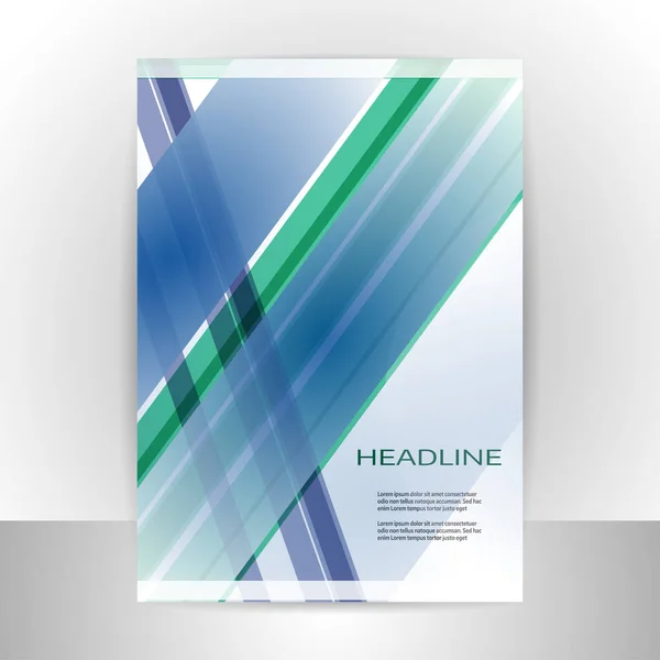 Folheto Vetorial Azul Abstrato Fundo Capa Brochura — Vetor de Stock