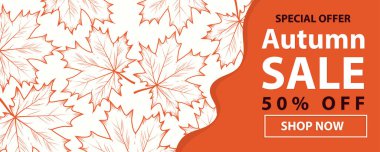 Eylül ayındaki alışveriş tanıtımı ya da sonbahar indirimi için sonbahar indirimleri. Akçaağaç ve meşe palamudu yaprakları, mantar ve böğürtlen indirimli broşür ya da web afişi tasarımı için.