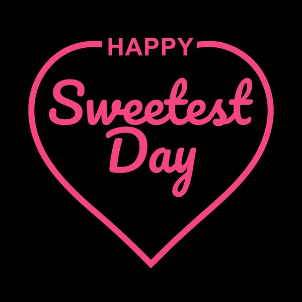 Happy Sweetest Day Vector Typography — Stockový vektor