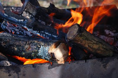 Izgara doğada ateş yakar.