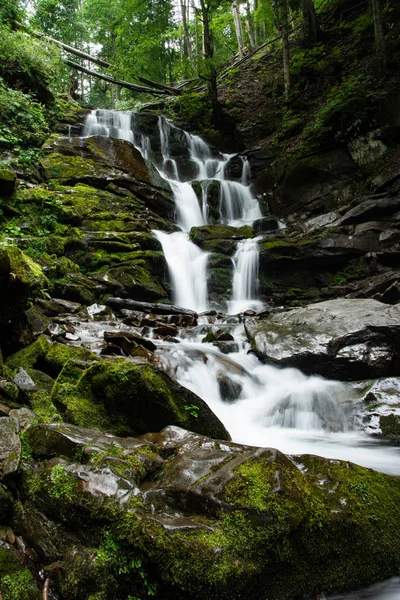 bir dağ orman büyük basamaklı şelale.