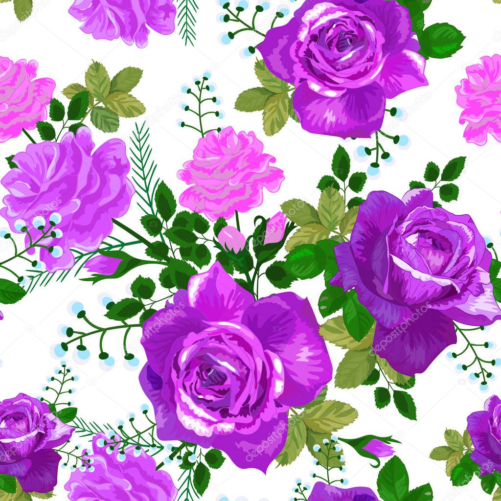 pink,violet, urple roses