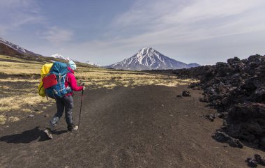 karlı volkanlar görünümü üzerinde volkanik cüruf hallere Turizm