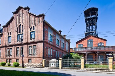 Çek Cumhuriyeti, Ostrava - 13 Ağustos 2018: Michal kömür madeni (Ulusal kültürel Simgesel Yapı), Ostrava şehir, Kuzey Moravia, Çek Cumhuriyeti