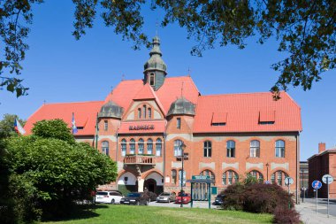 Çek Cumhuriyeti, Ostrava - 13 Ağustos 2018: Belediye, Vitkovice district, Ostrava şehir, Kuzey Moravia, Çek Cumhuriyeti