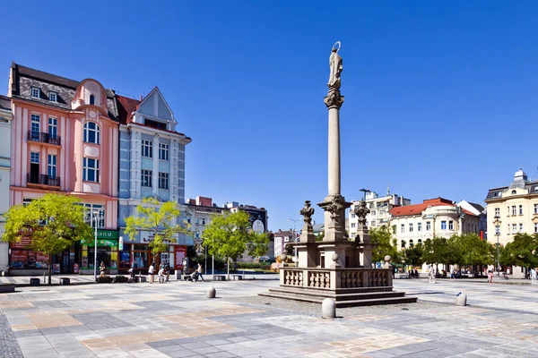 República Checa Ostrava Agosto 2018 Praça Masaryk Cidade Ostrava Morávia — Fotografia de Stock