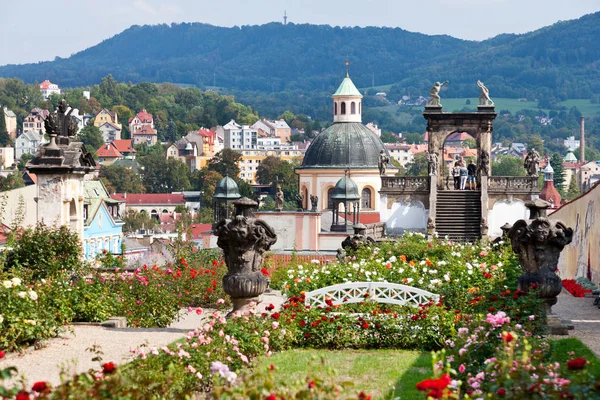 Decin Czech Republic Sept 2018 Rose Garden Castle Gardens Town — Stock Photo, Image