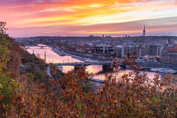 Vltava Embarque Rio Moldau Cidade Velha Praga Unesco República Checa — Fotografia de Stock