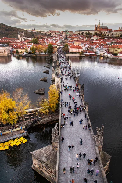 Charles Bridge Moldau River Lesser Town Unesco Prague Castle Prague — Stock Photo, Image
