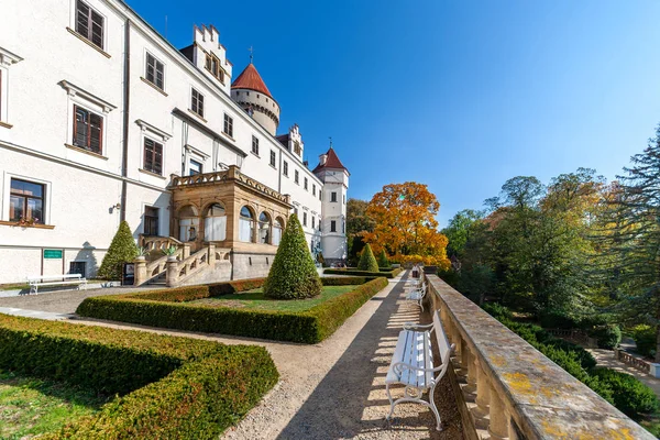 Castelo Renascentista Konopiste Com Parque Perto Cidade Benesov Marco Cultural — Fotografia de Stock