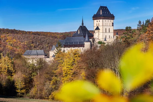 Готичний Королівського Замку Karlstejn Поблизу Праги Центральний Богемія Чеської Республіки — стокове фото